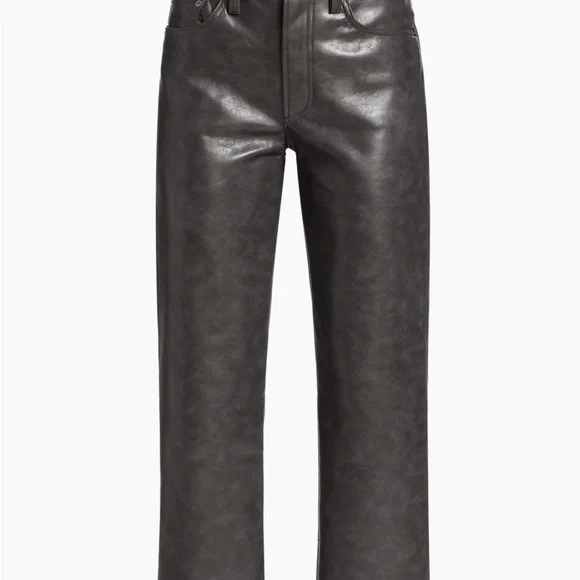 NWT Agolde Recycled Leather Sloane Jean. Sz 29 - Picture 4 of 7